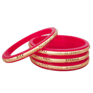 Red Gold Traditional Bangles Set,