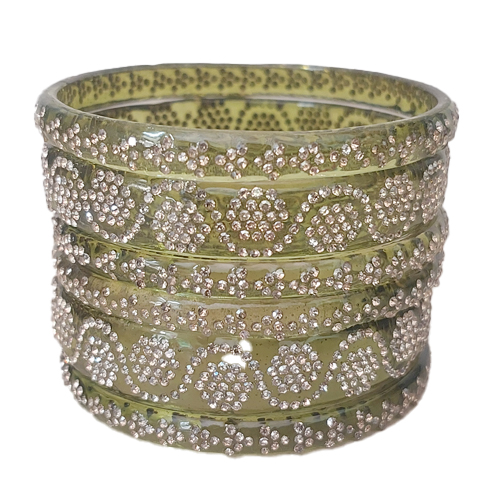 Designer Mehndi Green Kada with Stone Work for Women Designer Mehndi Green Kada with Stone Work for Women