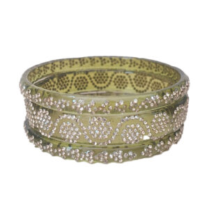 Designer Mehndi Green Kada with Stone Work for Women