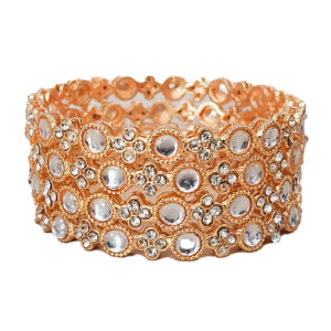 Designer Mirror Stone Kundan Bangle