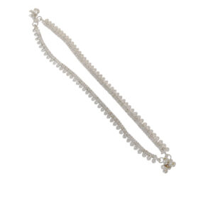 Women Traditional Silver Payal Anklet with Charm Drops