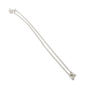 Silver Floral Charm Payal for Women