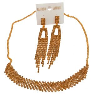 Stylish Party Wear Gold Tone Necklace Set