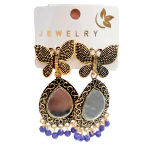 Butterfly Design Stone Drop Earrings for Women