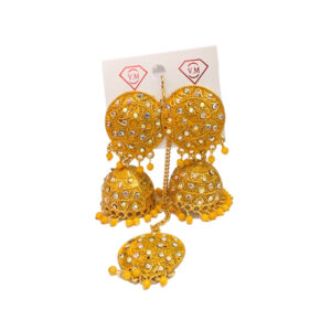 Women’s Yellow Pearl Drop Earrings for Party & Casual Wear
