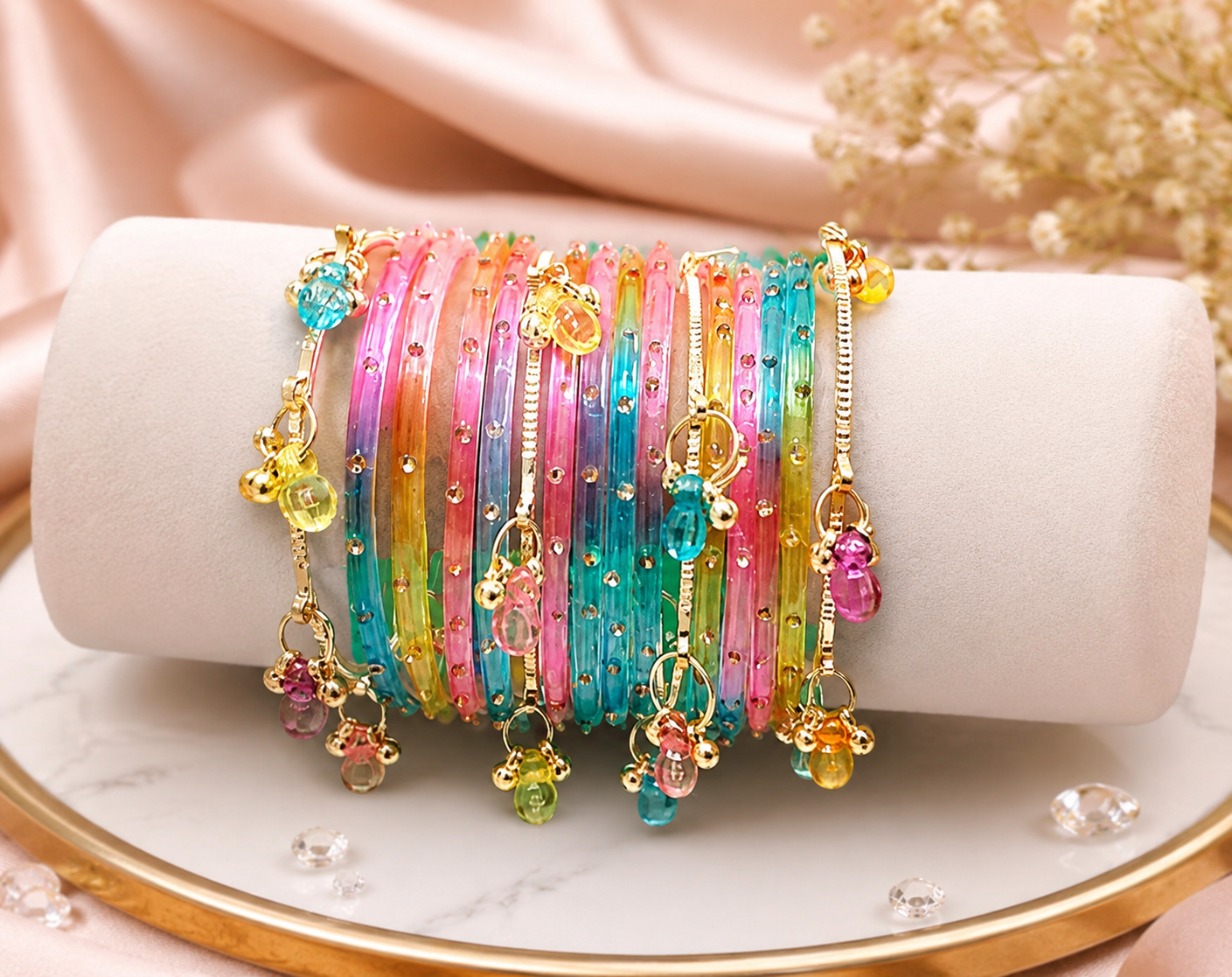 Kashmiri Traditional Bangles Set for Women